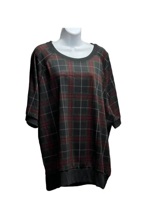 LuLaRoe Tops - Lularoe Jane 3XL Womens Plaid Tunic Top Red & Black